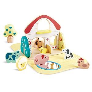 Jucarie interactiva Hape Ferma cu animale E8538