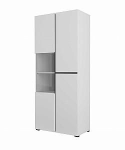 Dulap cu vitrina Helvetia Cross 3D 79cm (White/Black)