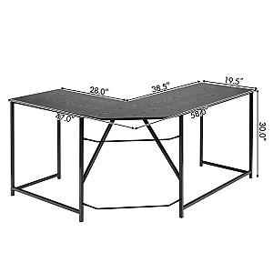 Masa de birou Costway HW67176BK Black