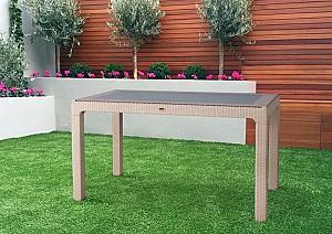 Masa de gradina Heniver Rattan Table 140x80 (Cappuccino)
