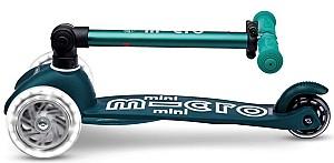 Trotineta Micro Mini Deluxe Foldable Eco LED Green