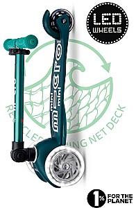 Trotineta Micro Mini Deluxe Foldable Eco LED Green