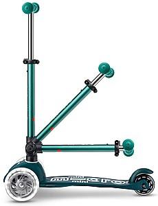 Trotineta Micro Mini Deluxe Foldable Eco LED Green