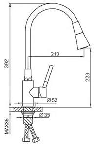 Robinet bucatarie Frap F4044-6