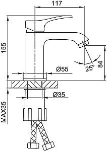 Baterie pentru lavoar Frap F1075