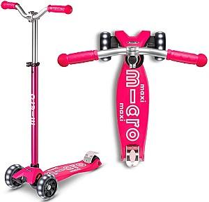 Trotineta Micro Maxi Deluxe Pro LED Pink