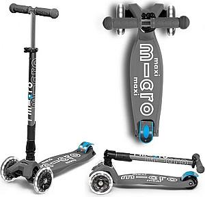 Trotineta Micro Maxi Deluxe Foldable LED Volcano Grey