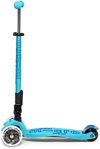 Trotineta Micro Maxi Deluxe Foldable LED Bright Blue