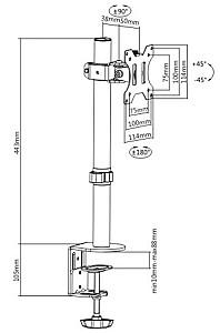 Suport pentru televizor Blackmount LDT12-C01 Black