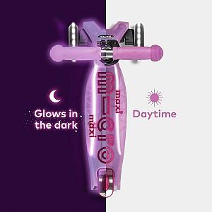 Trotineta Micro Maxi Deluxe Glow LED Plus Luminous Purple