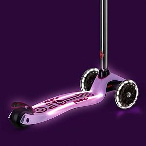 Trotineta Micro Maxi Deluxe Glow LED Plus Luminous Purple