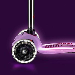 Trotineta Micro Maxi Deluxe Glow LED Plus Luminous Purple
