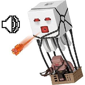 Figurina personaj Mattel Minecraft Movie — Fantoma cu atac (lumini, sunete, proiectil) + figurina piglin