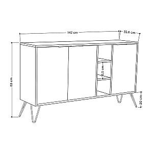 Tumba pentru televizor DECO Clara Oak/White