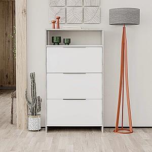 Dulap pentru incaltaminte DECO Kaju Alb/Lagina(Gri)