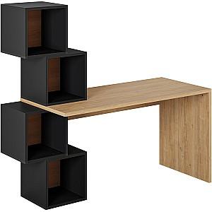 Masa de birou DECO Balance Saphite Oak (Stejar) / Silky Black (Negru) / Saphite Oak (Stejar)