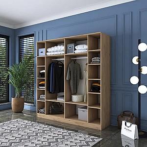 Dulap Mirage Meble BA114 S 6D (Walnut/White)