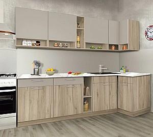 Set mobila bucatarie Modern Monro 2.6m (Grey Craft Oak/Cashmere)
