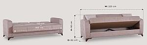 Canapea Fabulous Mese 3 locuri 67-100 Bej