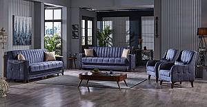Canapea Fabulous Acelya 3 locuri 50-100 Gri-Albastru
