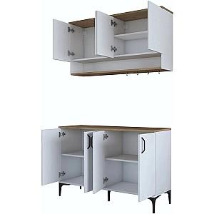 Set mobila bucatarie Mirage Meble JE204 (White/Walnut)