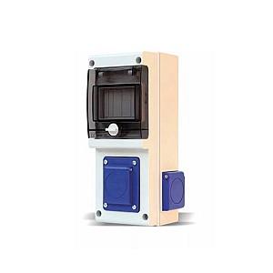 Priza electrica Scame Bloc cu 3 prize 632D.2W 16 A IP44