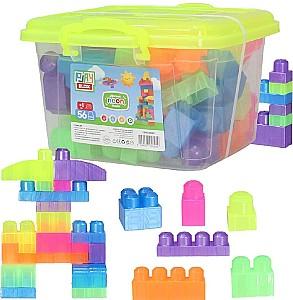 Constructor Play Toys Găleată cu blocuri neon „Play Blox”