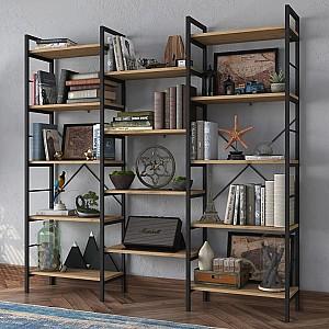 Etajera Mirage Meble HC107 (Walnut/Black)
