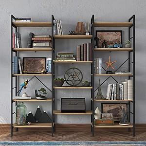 Etajera Mirage Meble HC107 (Walnut/Black)