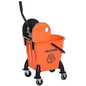 Carucior profesional pentru curatenie HomCom 720-011 (Orange)