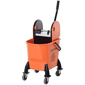 Carucior profesional pentru curatenie HomCom 720-011 (Orange)