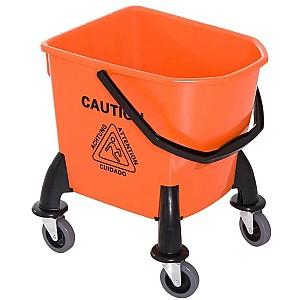 Carucior profesional pentru curatenie HomCom 720-011 (Orange)