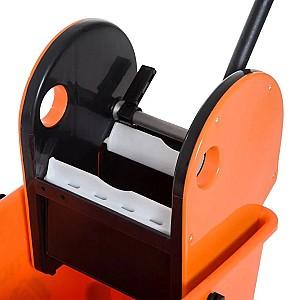 Carucior profesional pentru curatenie HomCom 720-011 (Orange)