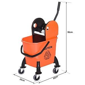 Carucior profesional pentru curatenie HomCom 720-011 (Orange)