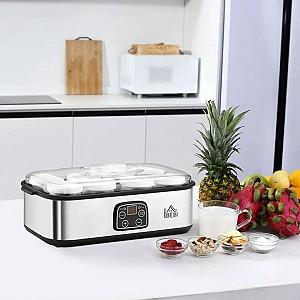 Aparat de facut iaurt HomCom 800-089V90 (Silver)