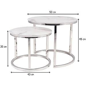 Masuta de cafea, reviste Signal Atlanta B II (White Marble/Chrome)