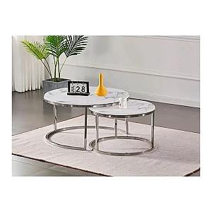 Masuta de cafea, reviste Signal Atlanta B II (White Marble/Chrome)