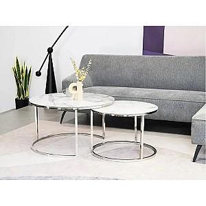 Masuta de cafea, reviste Signal Atlanta B II (White Marble/Chrome)