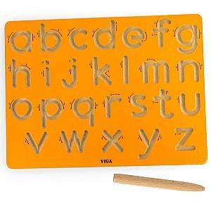 Tabla de scris pentru copii VIGA alfabet (litere mici) și indicator pentru scriere corectă 44695