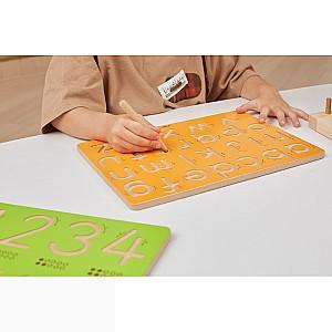 Tabla de scris pentru copii VIGA alfabet (litere mici) și indicator pentru scriere corectă 44695