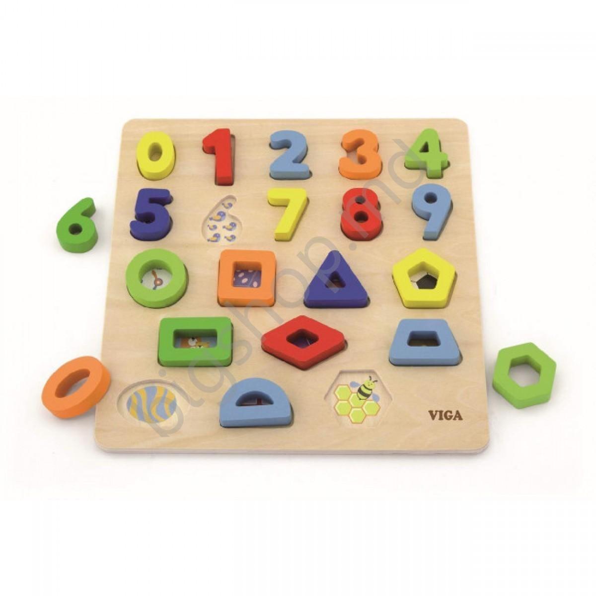 Jucarie interactiva VIGA Numbers and Shapes