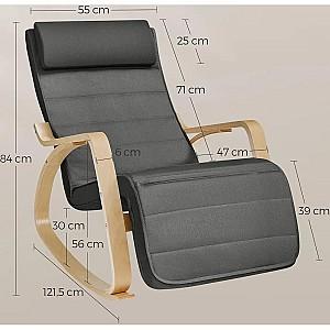 Fotoliu Songmics LYY10G (Dark Grey/Birch)