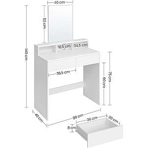 Masa de machiaj Vasagle RDT113W01 (White)