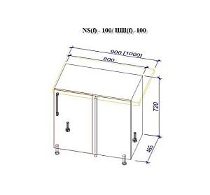 Set mobila bucatarie PS Corner 1.8x1.8 m (MDF pelicula) Stejar Polar / Stejar Concordia