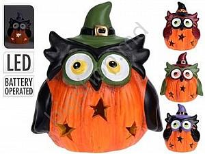 Cadou de halloween Halloween Bufnita cu pălărie 8cm