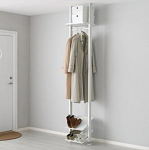 Cuier IKEA Elvarli 1 sectiune/raft superior 52x36x222-350 Alb
