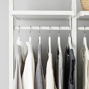 Cuier IKEA Elvarli 1 sectiune/raft superior 52x36x222-350 Alb