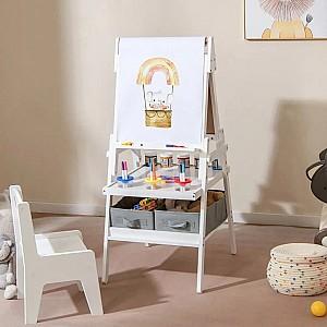 Tabla de scris pentru copii Costway 3in1 TP10261WH (White)
