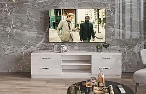 Tumba pentru televizor PS TVX-180 (1.8 m) Stejar Cortona / Alb