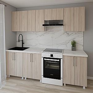 Set mobila bucatarie Smartex K1 240 cm Stejar Deschis